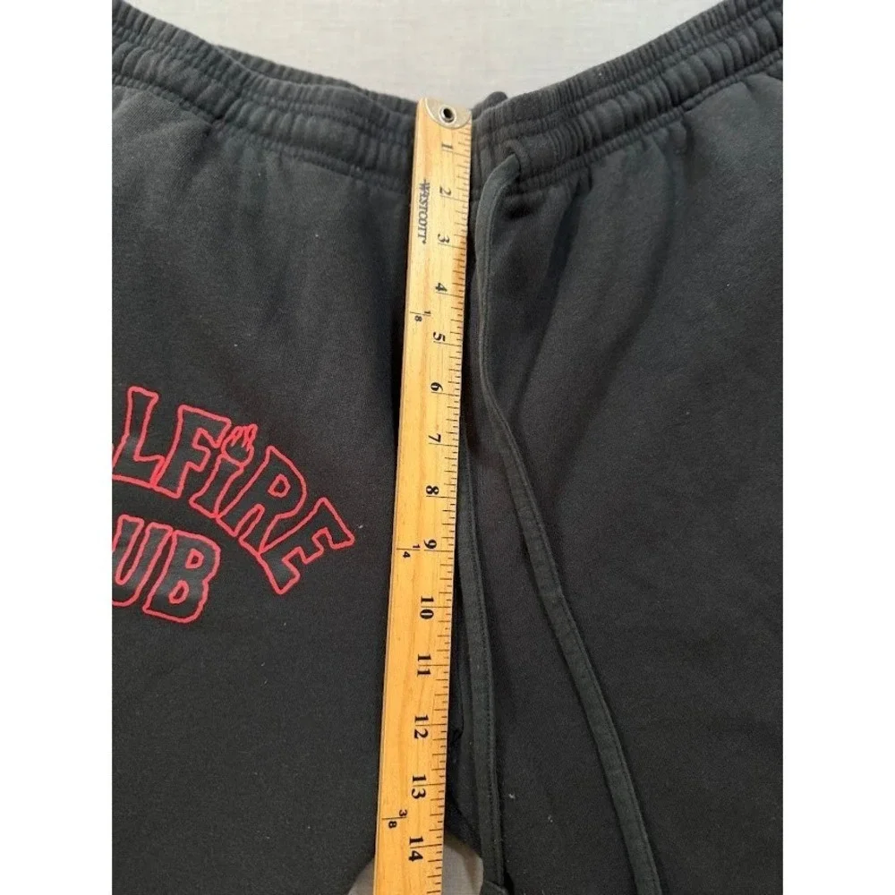 Netflix Stranger Things Hellfire Club‎ Sweatpants Black Graphic Print 2XL 40X32
